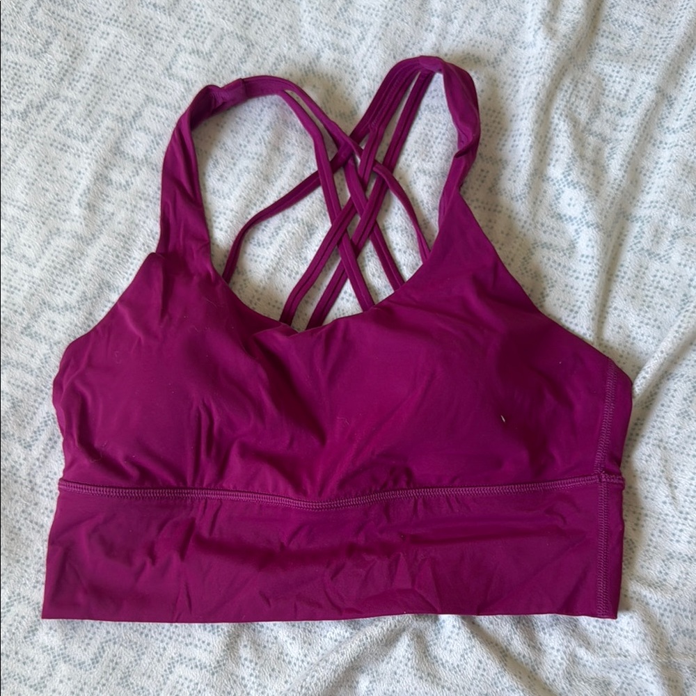CRZ YOGA Deep Purple Strappy Sports Bra